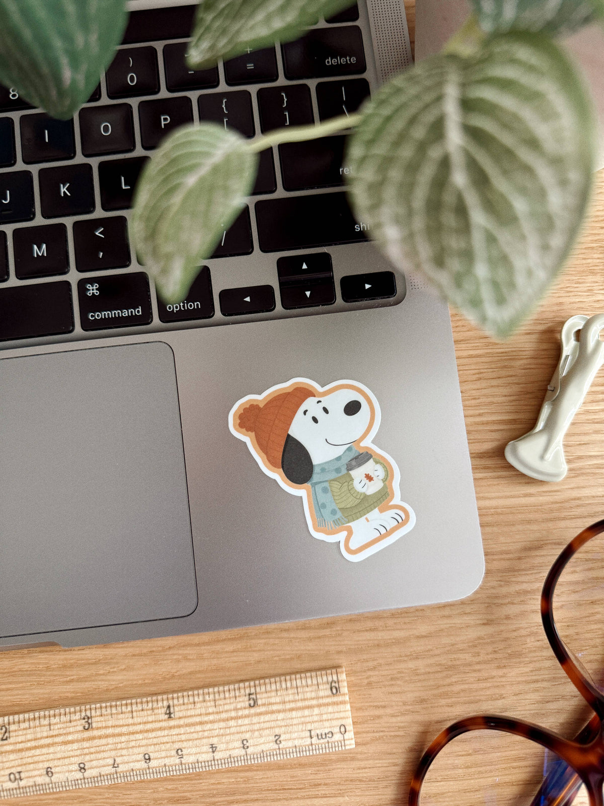 Cozy Fall Snoopy Coffee Vinyl Sticker