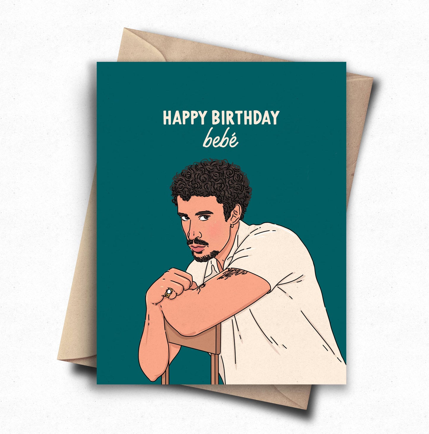 Bad Bunny Birthday Card - Basic