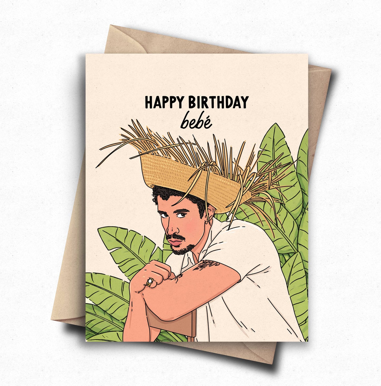 Happy Birthday Bebe Bad Bunny Card