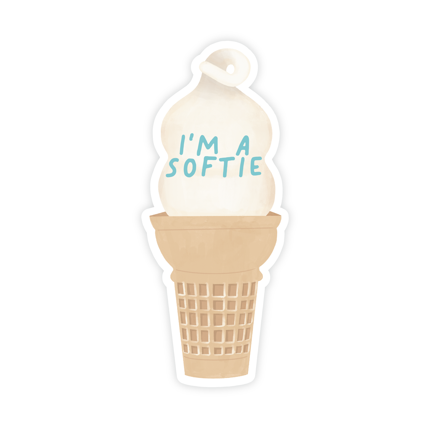 I'm A Softie Ice Cream Vinyl Sticker