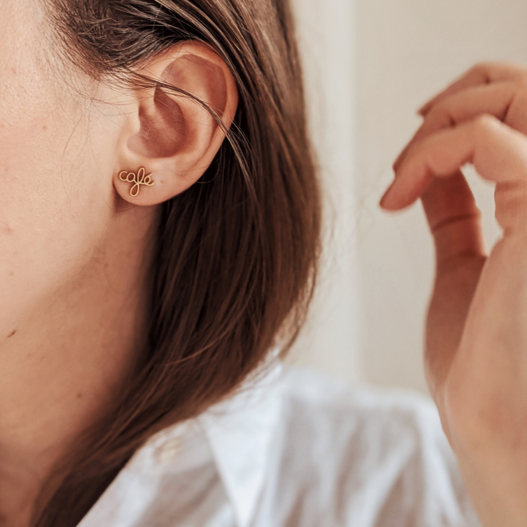 Café Stud Earrings