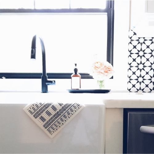 Mudcloth Black Swedish Sponge Cloth