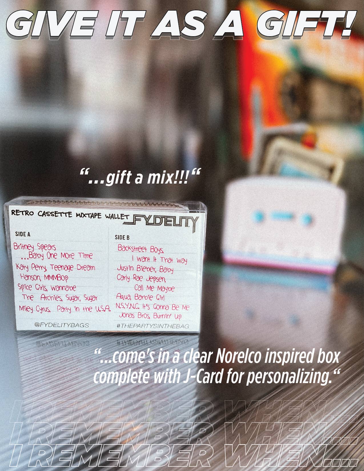 Retro Cassette Wallet | Pink