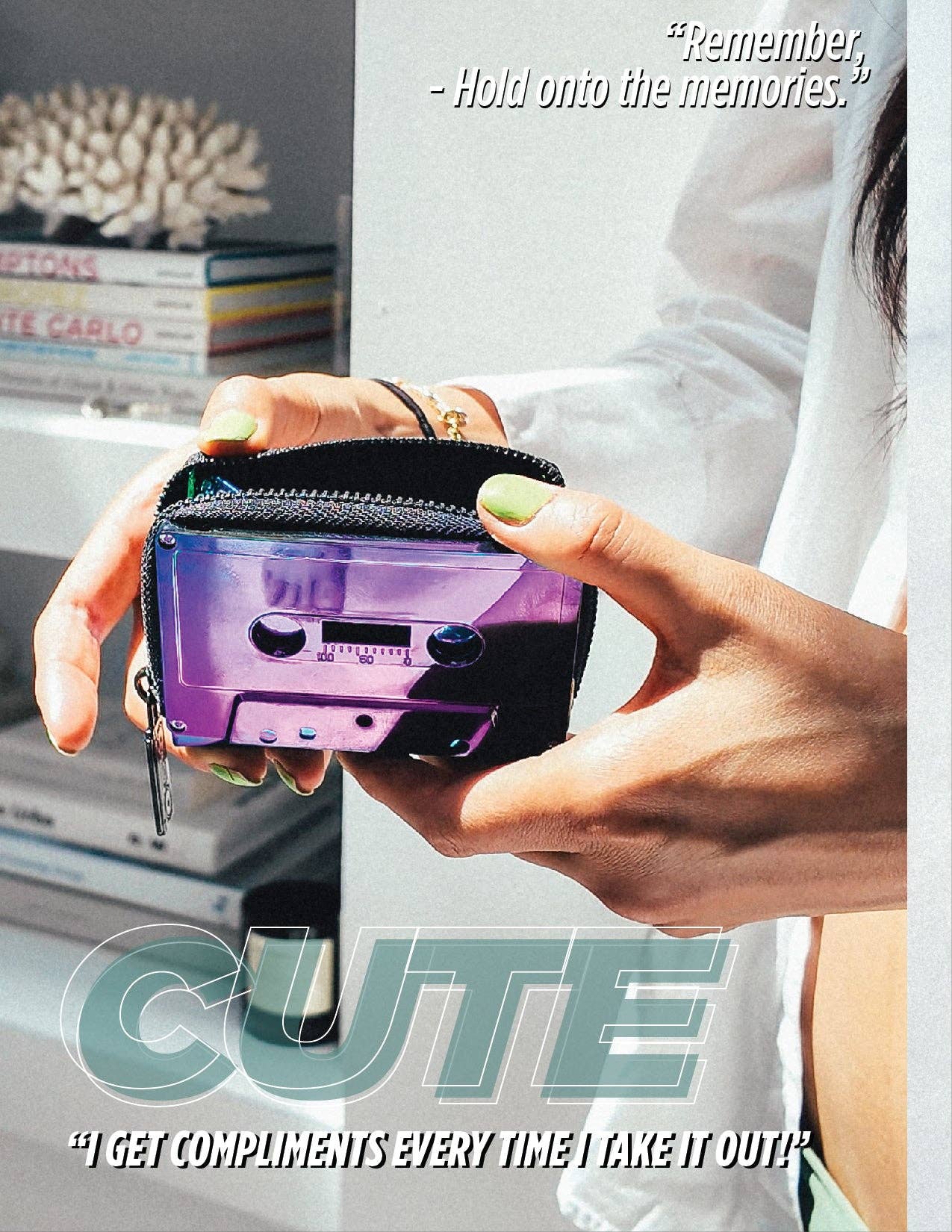 Retro Cassette Wallet | Purple