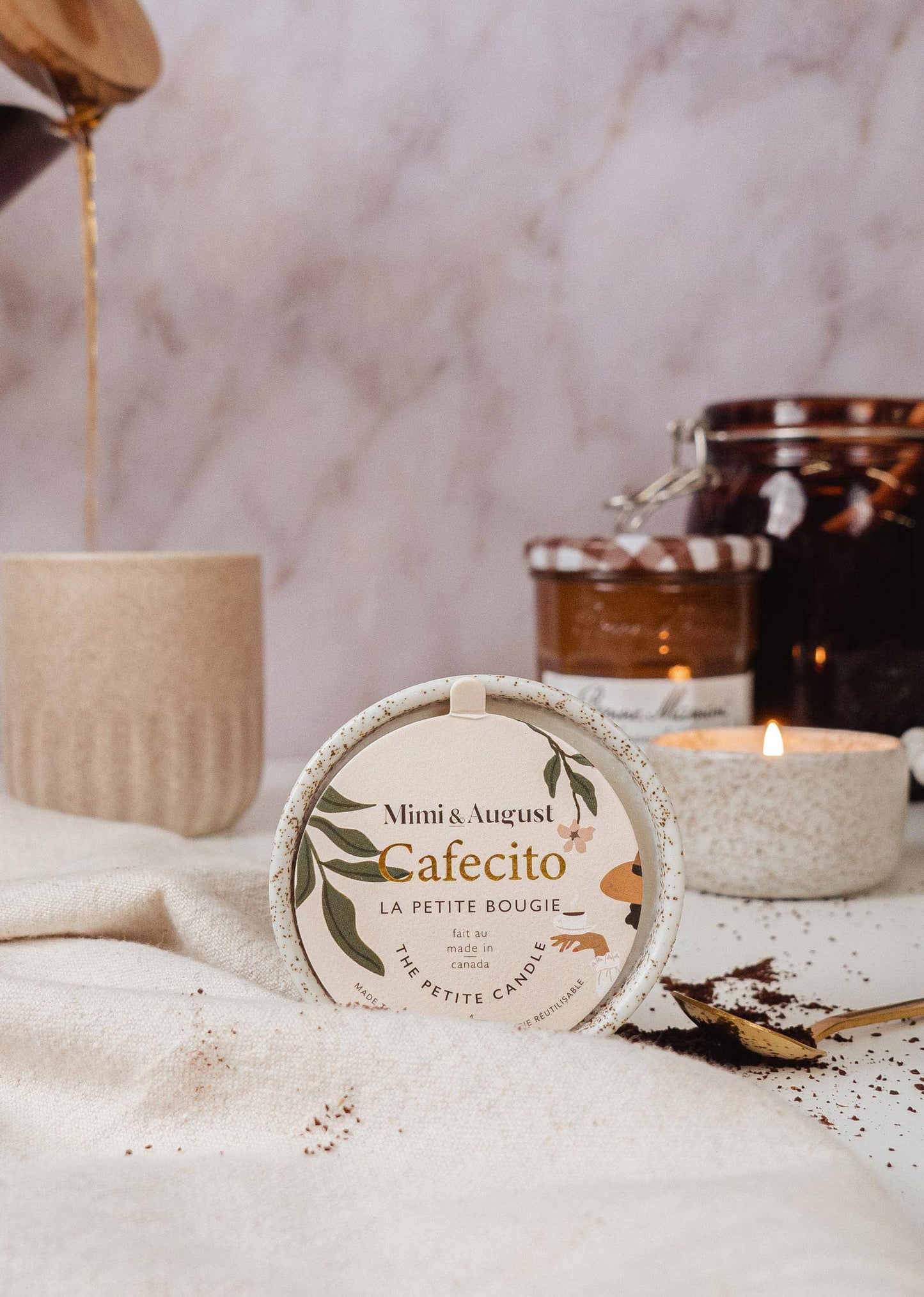 Cafecito reusable candle- 3 oz
