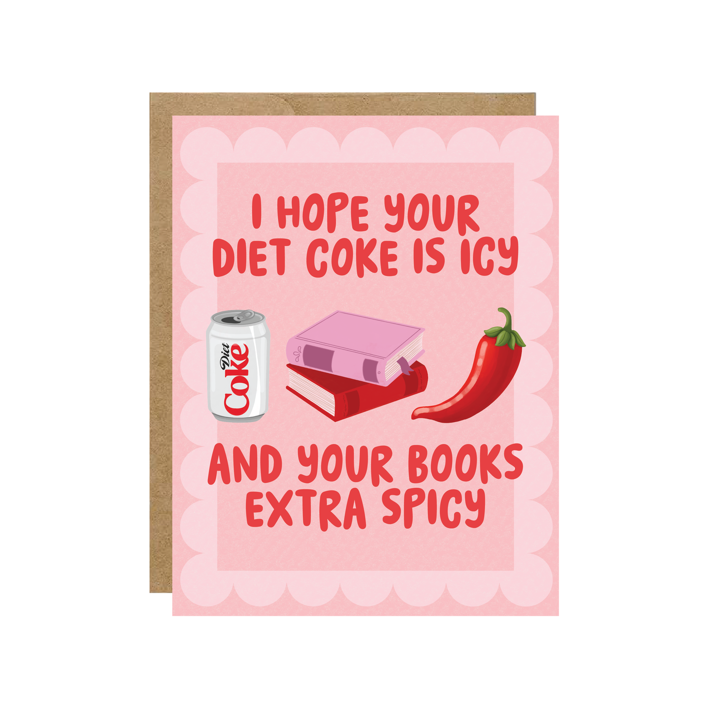 Diet Coke & Spicy Books Card