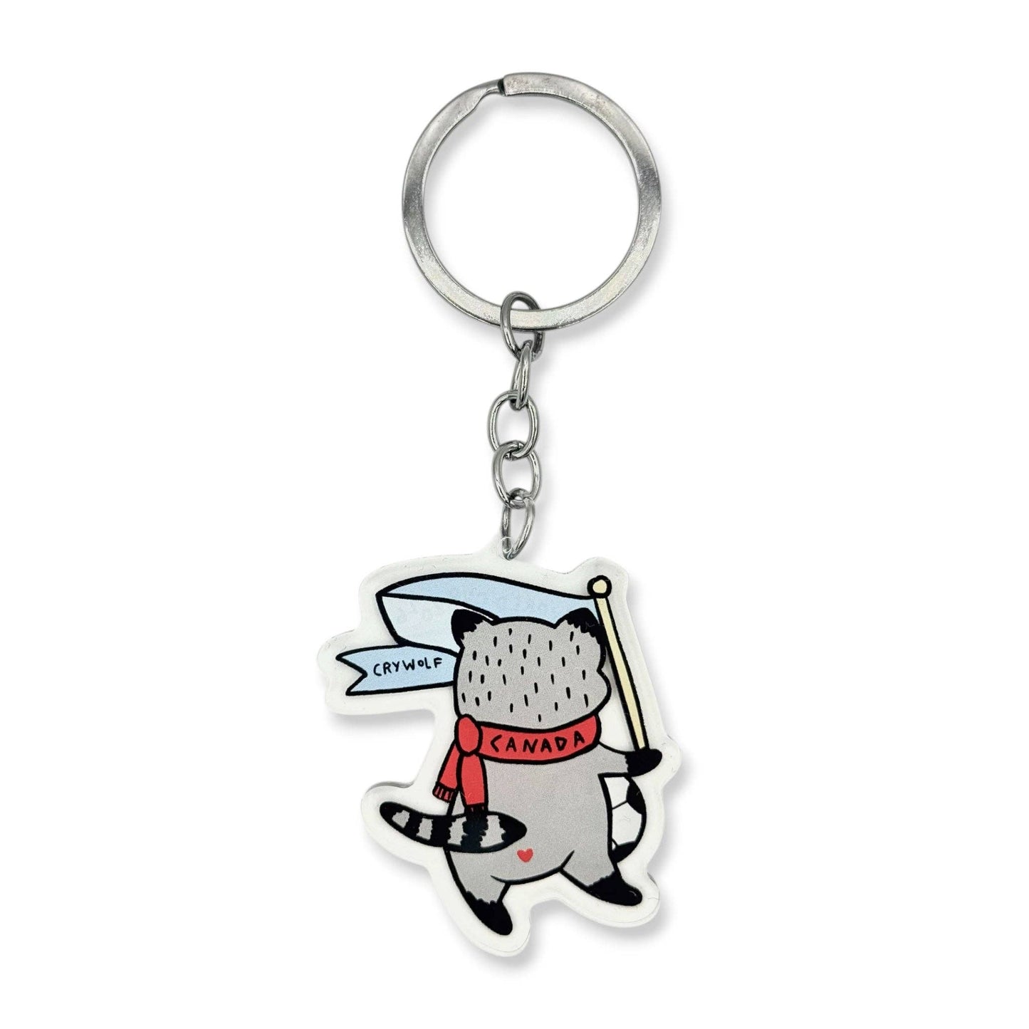 World Cup Raccoon Acrylic Keychain