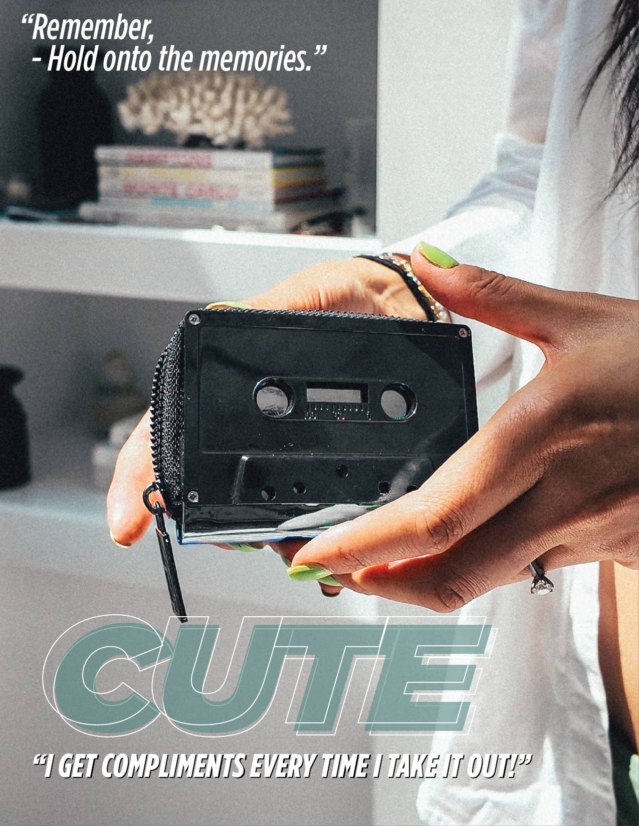 Retro Cassette Wallet | Black