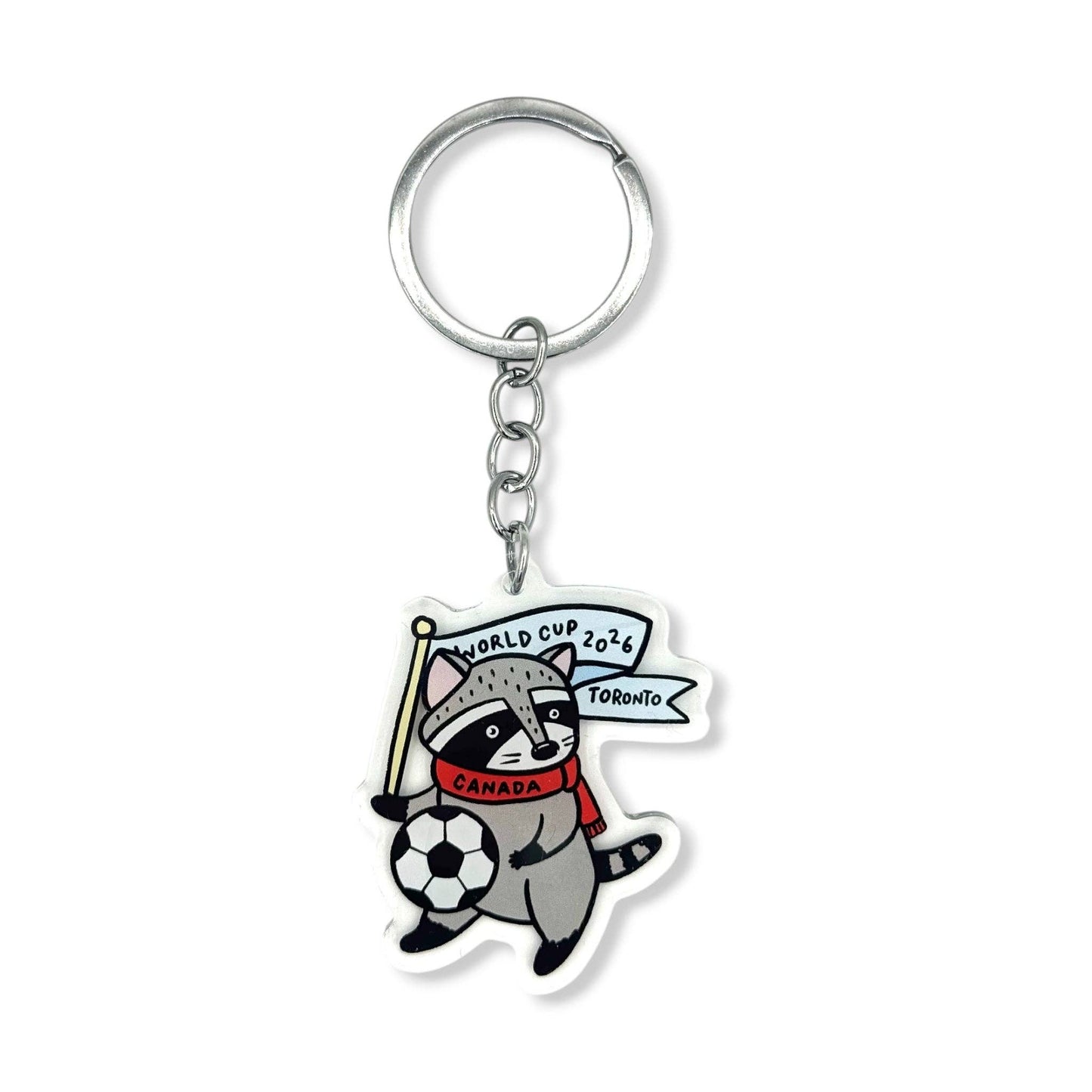 World Cup Raccoon Acrylic Keychain
