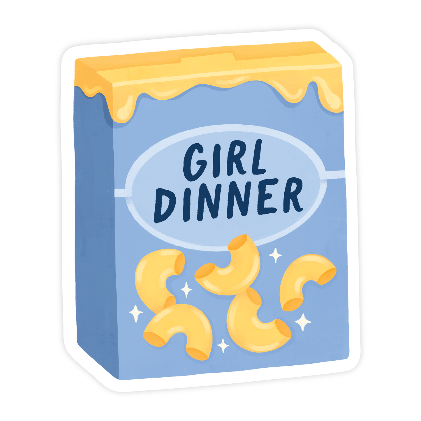 Girl Dinner - Mac and Cheese Vinyl Sticker