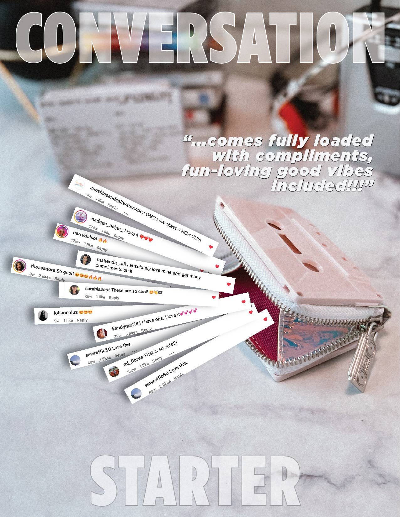 Retro Cassette Wallet | Pink