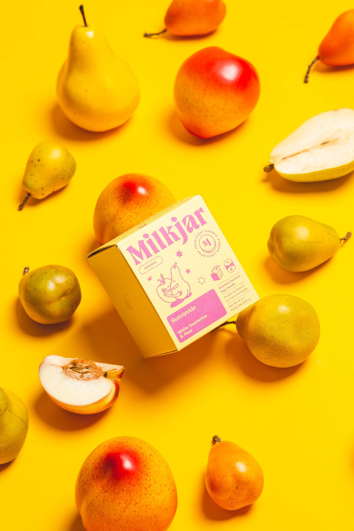 Sunnyside - Pear & Nectarine 8 oz Coconut Soy Candle