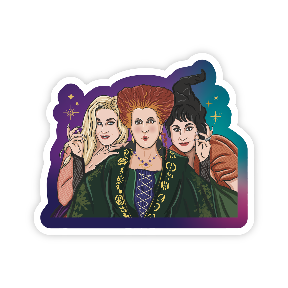 Witchy Sisters Vinyl Sticker