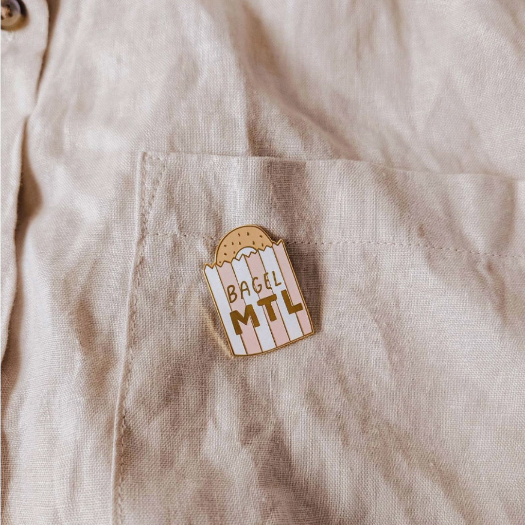Bagel MTL Enamel Pin
