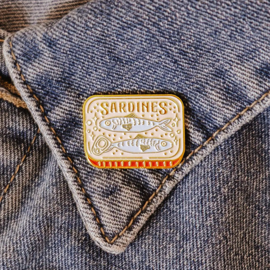Cozy Sardines Enamel Pin