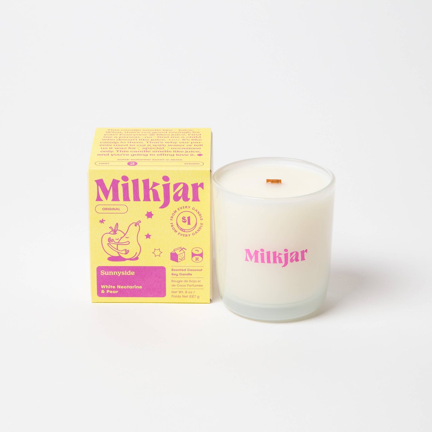 Sunnyside - Pear & Nectarine 8 oz Coconut Soy Candle
