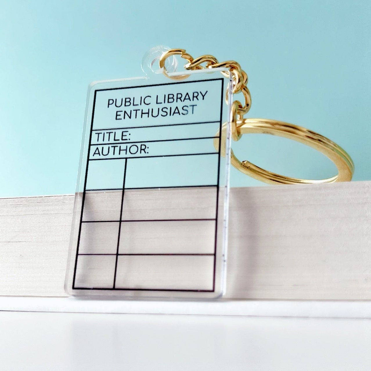 Keychain Library Transparent Library Enthusiast Keychain – Champagne Lemonade