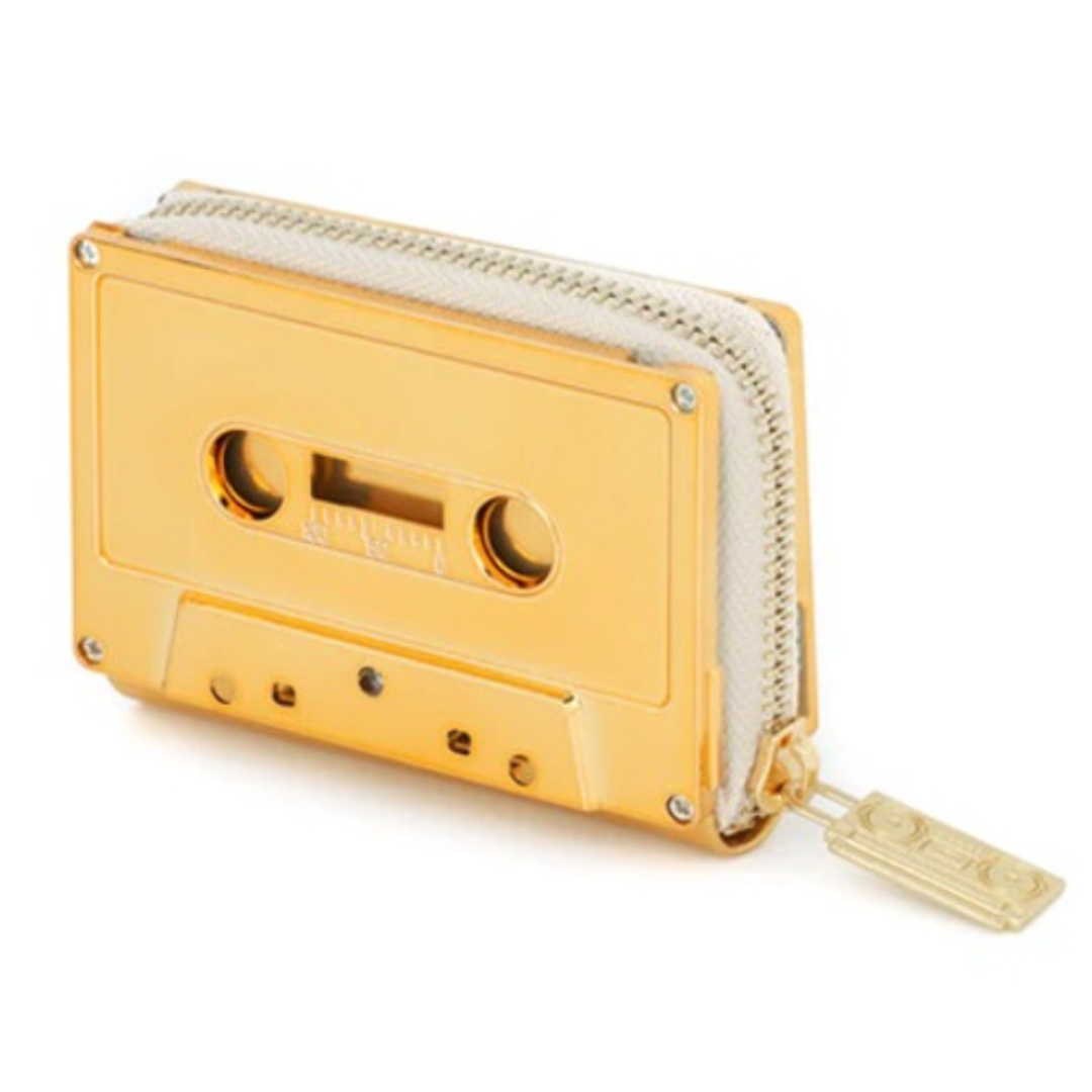 Retro Cassette Wallet | Gold