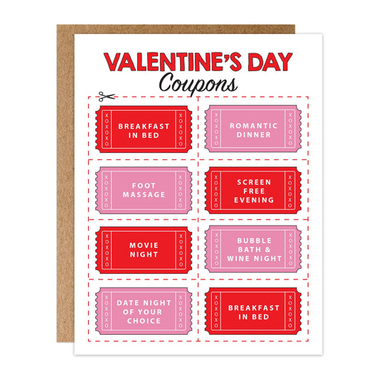 Valentine's Day Coupons Card