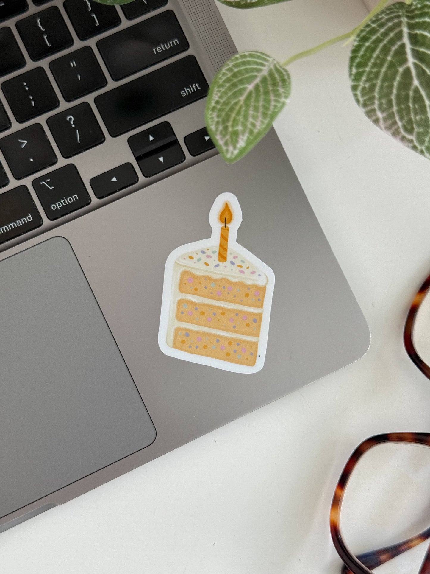 Confetti Slice of Cake - Vinyl Sticker