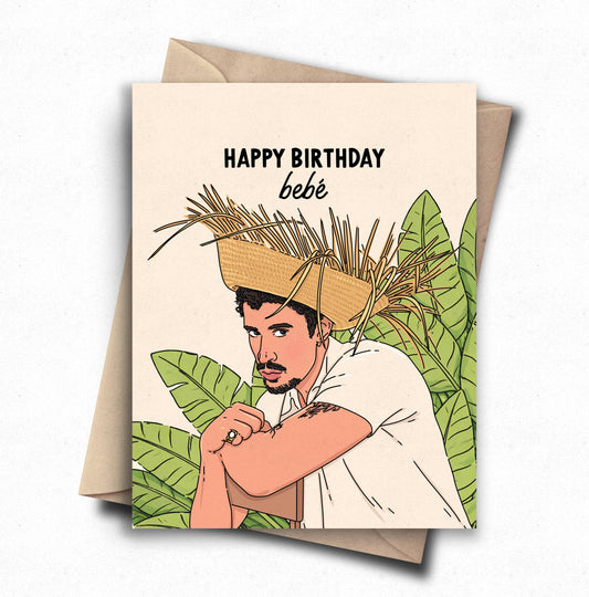 Happy Birthday Bebe Bad Bunny Card
