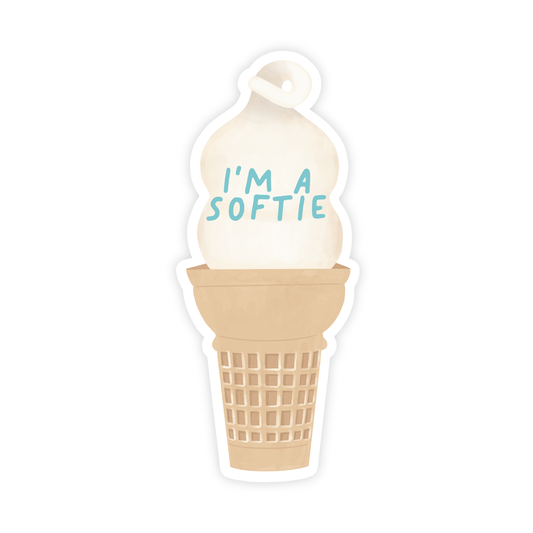 I'm A Softie Ice Cream Vinyl Sticker