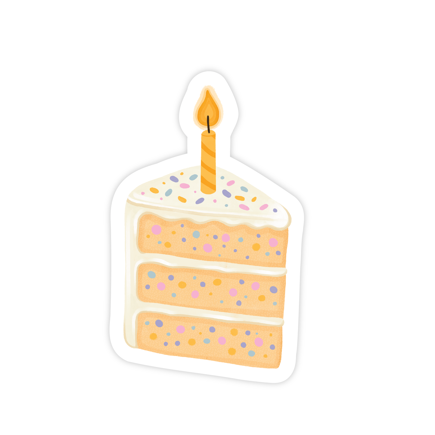 Confetti Slice of Cake - Vinyl Sticker