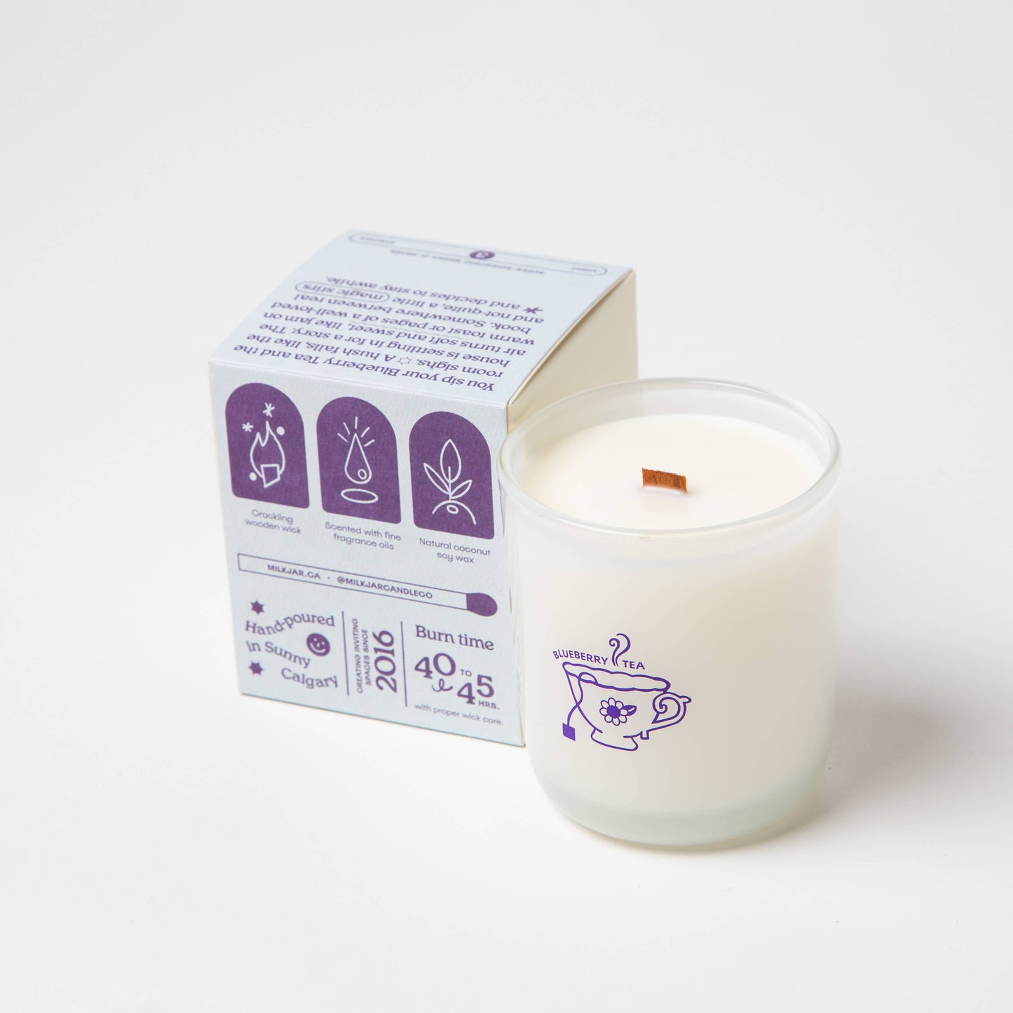 Blueberry Tea - Blueberry, Amber, Vanilla - 8oz Coconut Soy Candle