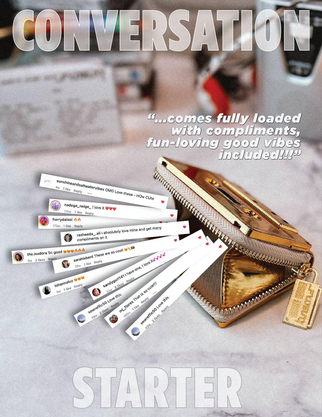 Retro Cassette Wallet | Gold