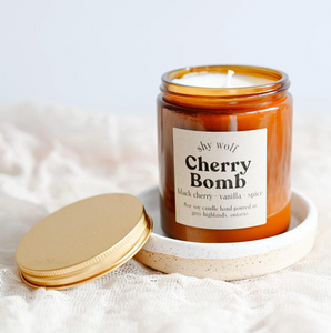 Cherry Bomb - Black Cherry, Vanilla Soy Candle, 70s Decor