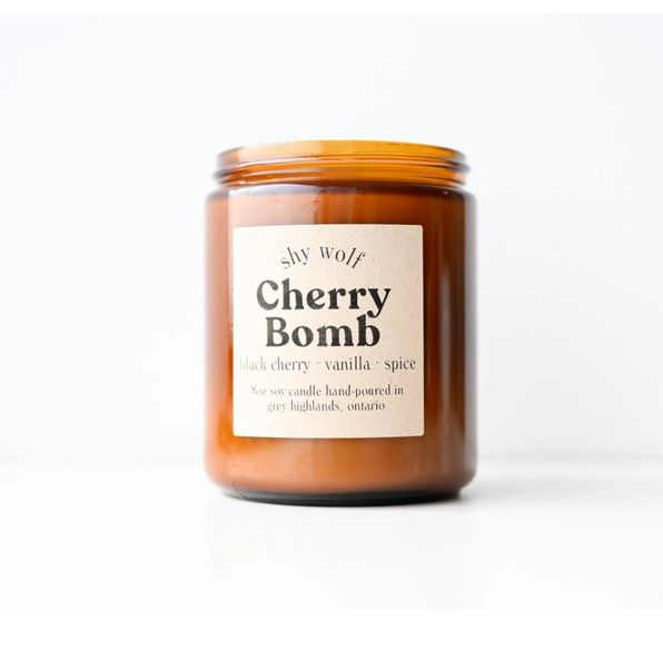 Cherry Bomb - Black Cherry, Vanilla Soy Candle, 70s Decor
