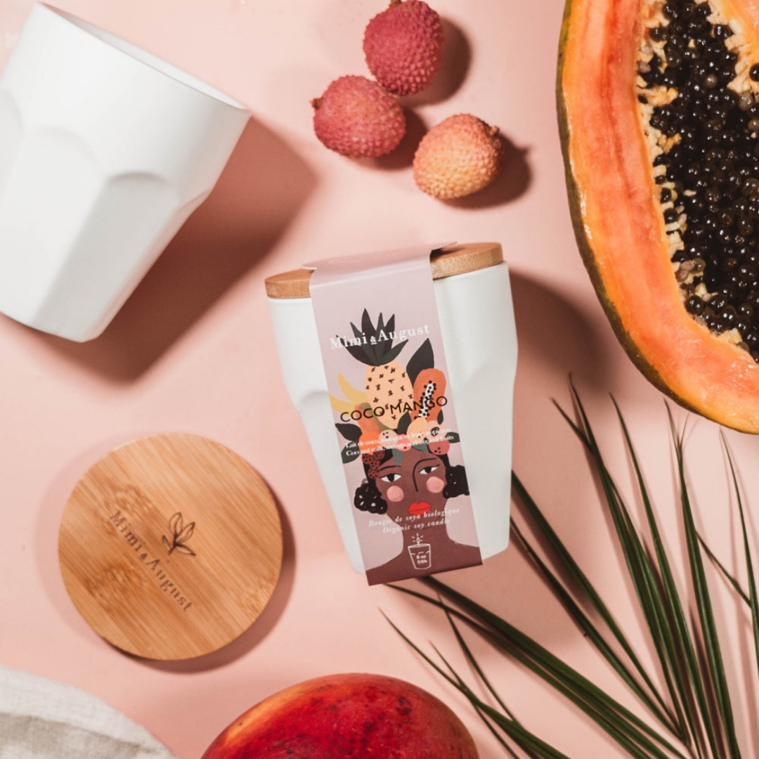 Coco Mango Organic Soy Reusable Candle