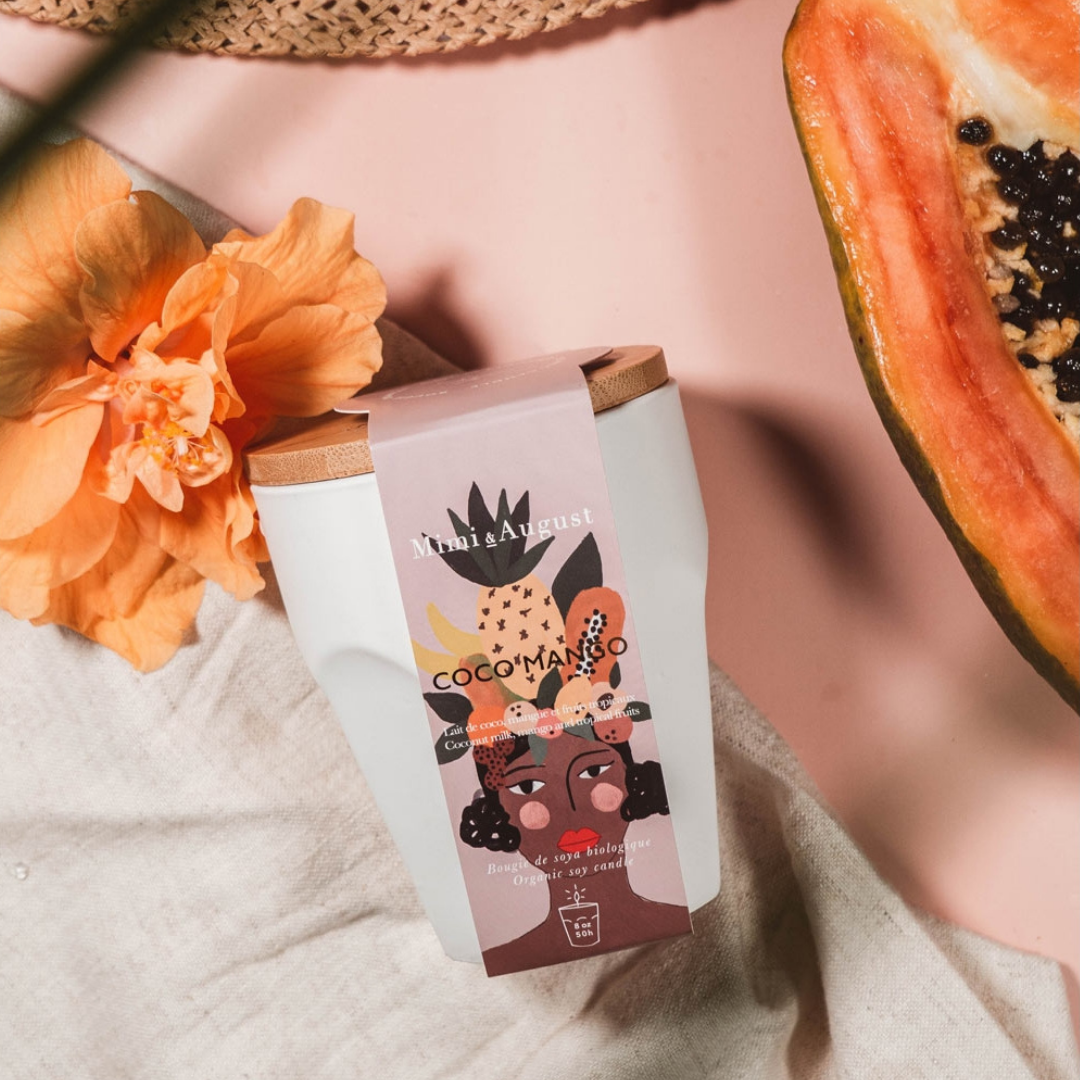 Coco Mango Organic Soy Reusable Candle