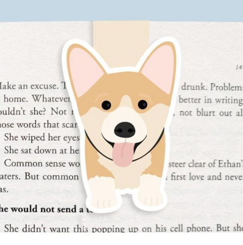 Corgi Dog - Jumbo Magnetic Bookmarks