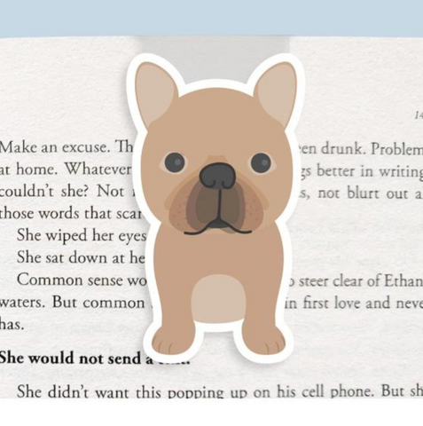 French Bulldog - Jumbo Magnetic Bookmark