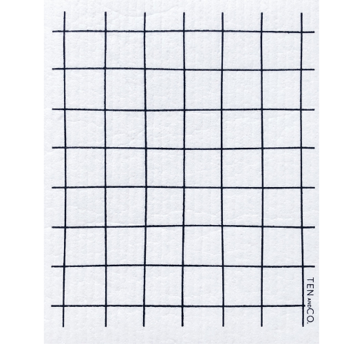 Grid Black Swedish Sponge Cloth