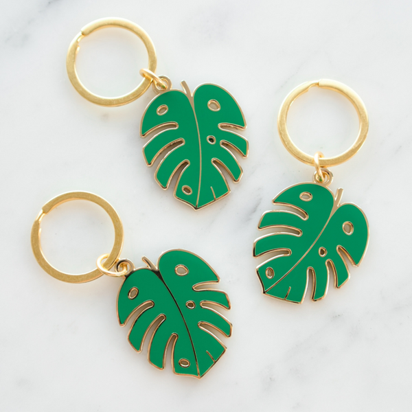 Monstera Leaf Keychain