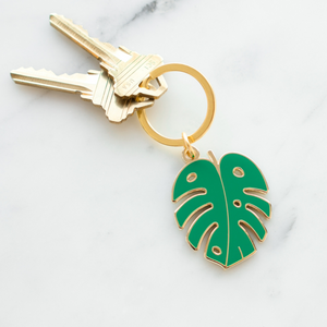 Monstera Leaf Keychain