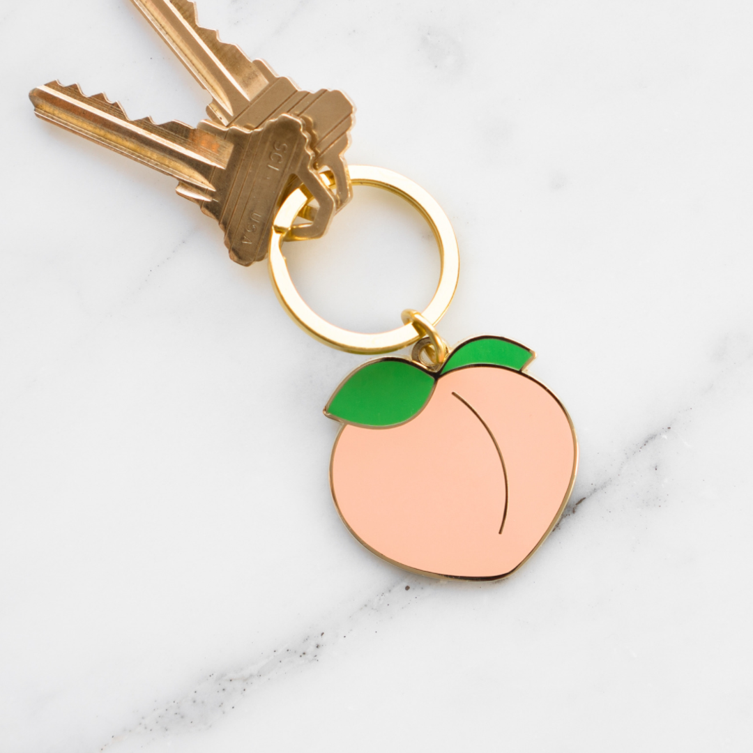 Peach Keychain