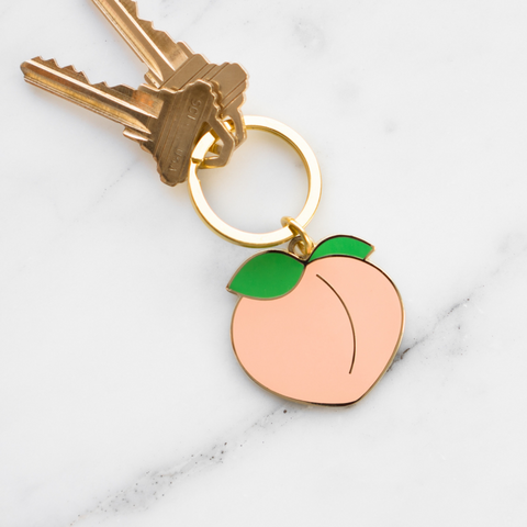 Peach Keychain