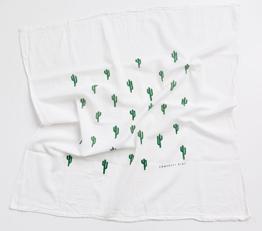 Cactus Tea Towel - Natural