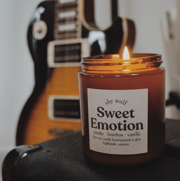 Sweet Emotion Candle - Vanilla, Bourbon, Smoke - Rock N Roll