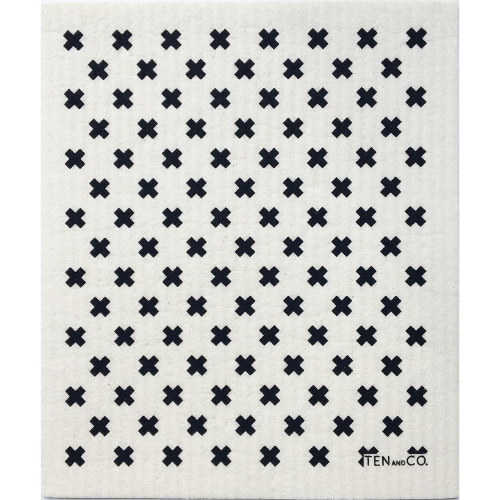 Tiny X Black Swedish Sponge Cloth