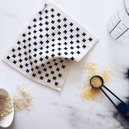 Tiny X Black Swedish Sponge Cloth