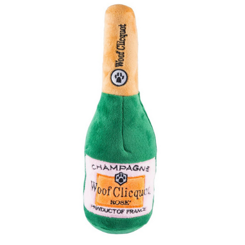 Woof Clicquot Rose' Champagne Bottle